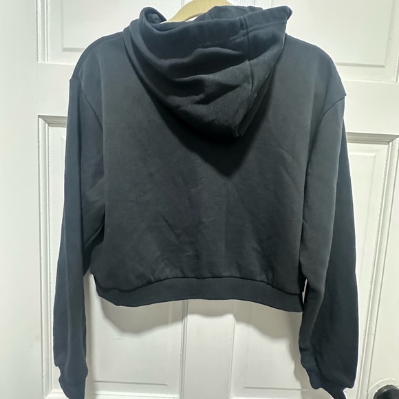 Nike Women's Black Floral Print Crop Pullover Hoodie Size Small EUC - Picture 4 of 4